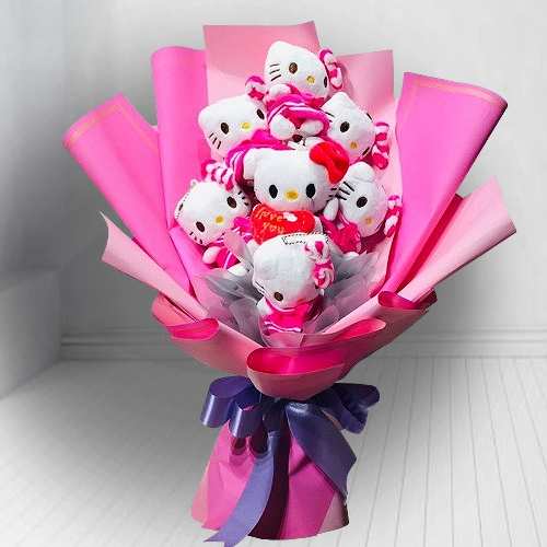 Adorable Teddy Kitty Bouquet