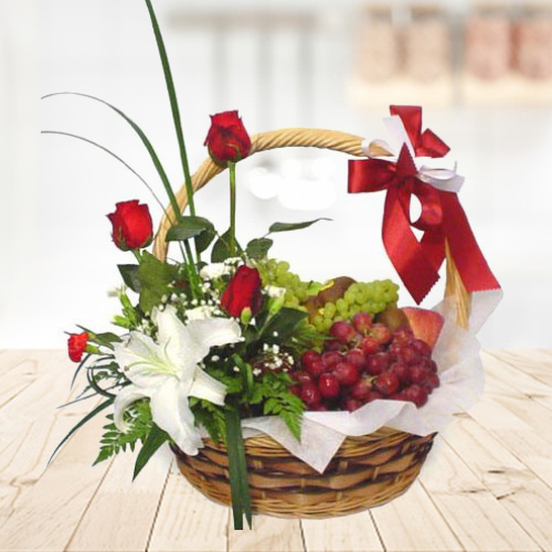 Grape And Flower Hamper