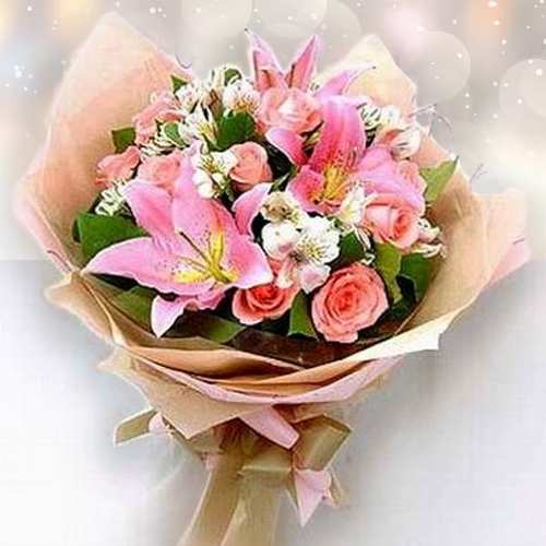 Lily And Rose Arrangement