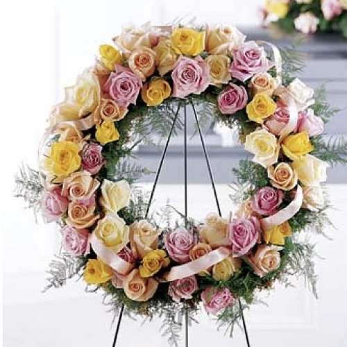Multi Color Rose Wreath