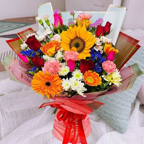 Bright Mixed Flower Bouquet