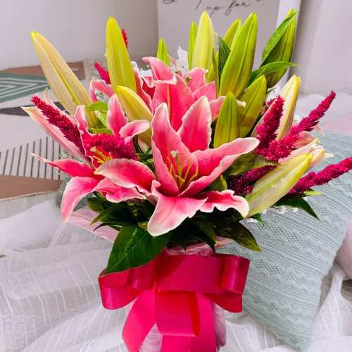 Pink Stargazer Lilies