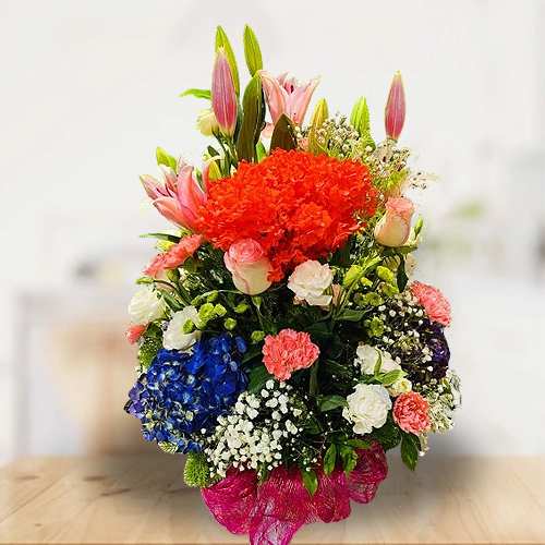 Exquisite Seasonal Flowers Basket