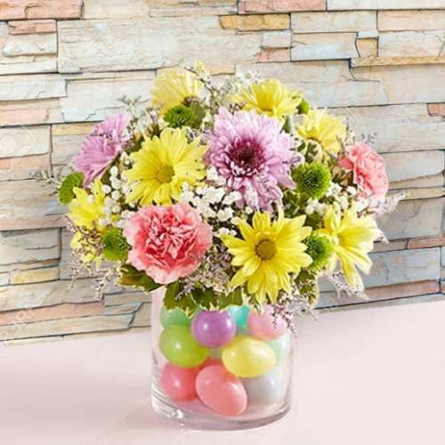 Easter Egg Floral Charm