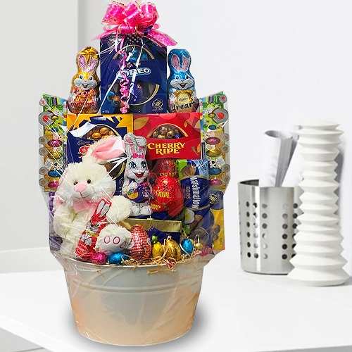 Bunnys Basket Of Eggs N Joy