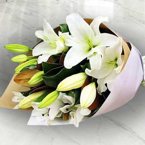 Sincere Condolences Lily Bouquet