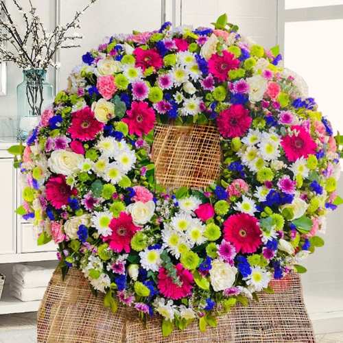 Sacred Tribute Colorful Wreath